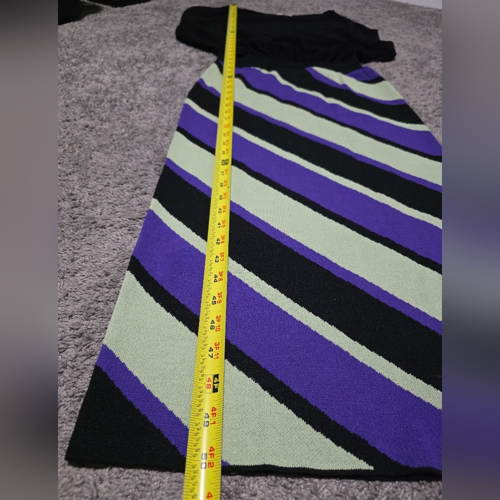 Eva Mendes for New York & Company Black, Purple, and Green Maxi Skirt - Picture 2 of 5